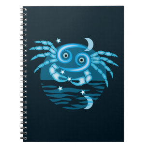 Zodiac Star Sign - Cancer Symbol Notebook
