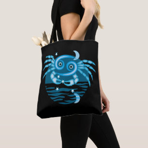 Zodiac Star Sign - Cancer Symbol Tote Bag