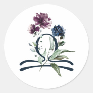 Zodiac Star Sign Libra Classic Round Sticker
