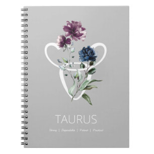 Zodiac Star Sign Taurus Notebook