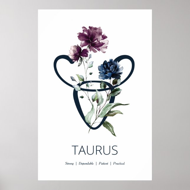 Zodiac Star Sign Taurus Poster (Front)
