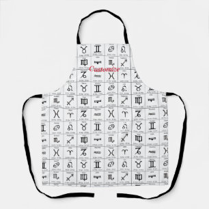 Zodiac Sun Sign Astrology Calendar Thunder_Cove  Apron