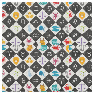Zodiac Sun Sign Astrology Calendar Thunder_Cove Fabric