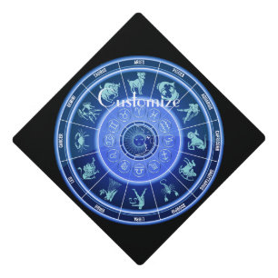 Zodiac Sun Sign Astrology Calendar Thunder_Cove Graduation Cap Topper