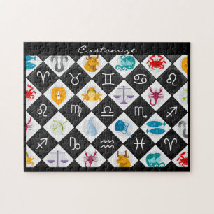 Zodiac Sun Sign Astrology Calendar Thunder_CovE  Jigsaw Puzzle