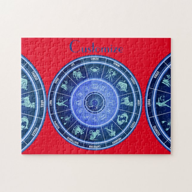 Zodiac Sun Sign Astrology Calendar Thunder_Cove Jigsaw Puzzle (Horizontal)