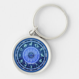 Zodiac Sun Sign Astrology Calendar Thunder_Cove Keychain
