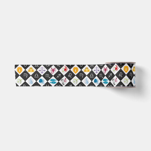 Zodiac Sun Sign Astrology Calendar Thunder_Cove Satin Ribbon (Front)