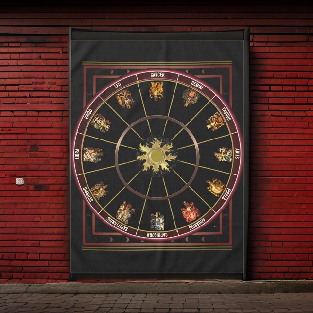 Zodiac Sun Vintage Wheel Tablecloth (Creator Uploaded)