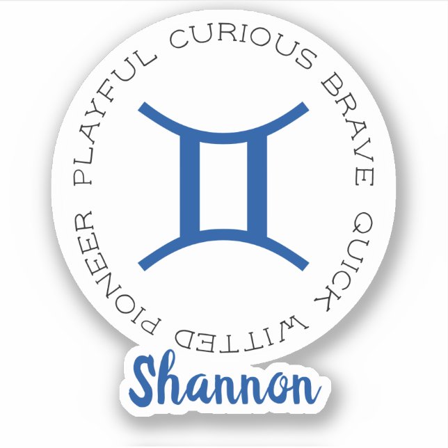  Zodiac Symbol Gemini (Front)