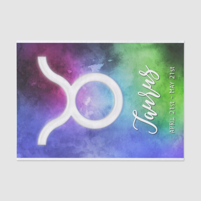 Zodiac : Taurus Dates Tissue Paper (Front)