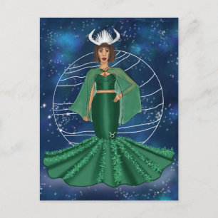 Zodiac Taurus Goddess with Ruling Planet Venus  Postcard