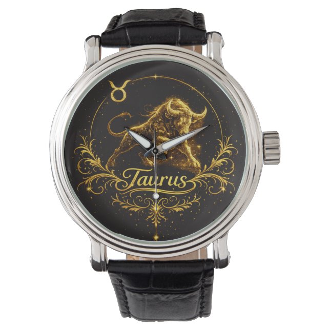 Zodiac Taurus horoscope Watch (Front)