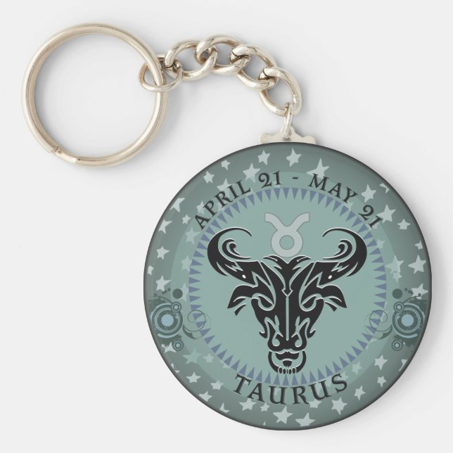 Zodiac Taurus Keychain (Front)