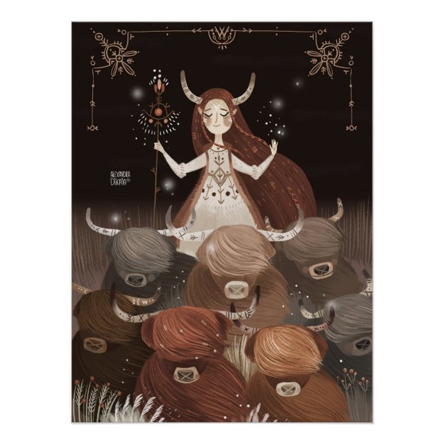 Zodiac Taurus par Alexandra Dikaia Poster (Devant)