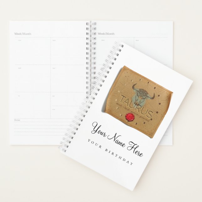 Zodiac - Taurus - Personalized Day Planner (Display)