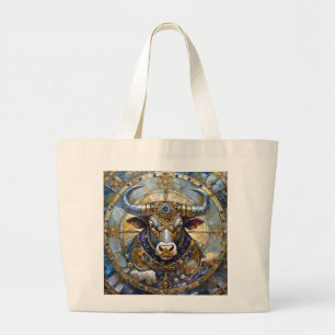 Zodiac - Taurus The Bull Large Tote Bag