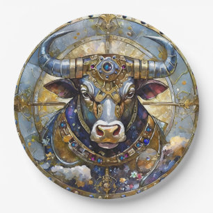 Zodiac - Taurus The Bull Paper Plate
