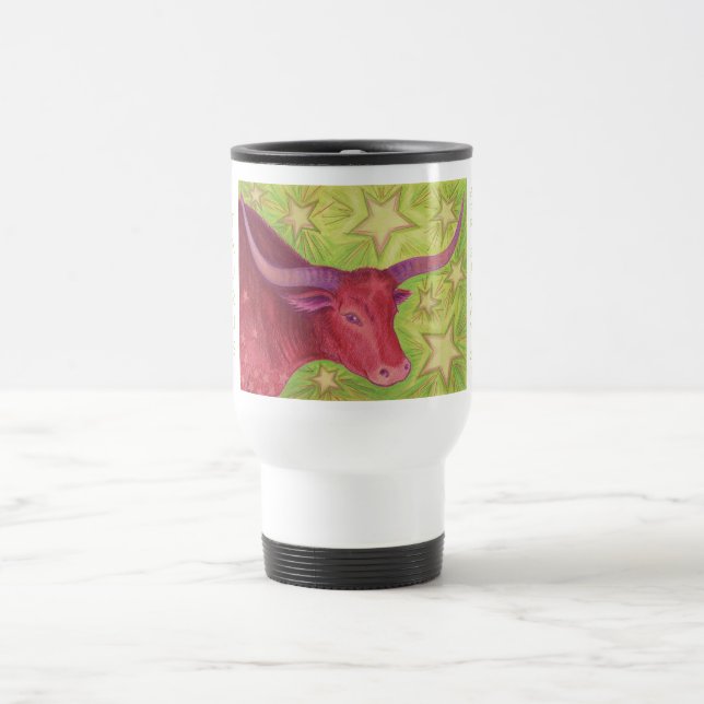 Zodiac Taurus travel/commuter mug (Center)