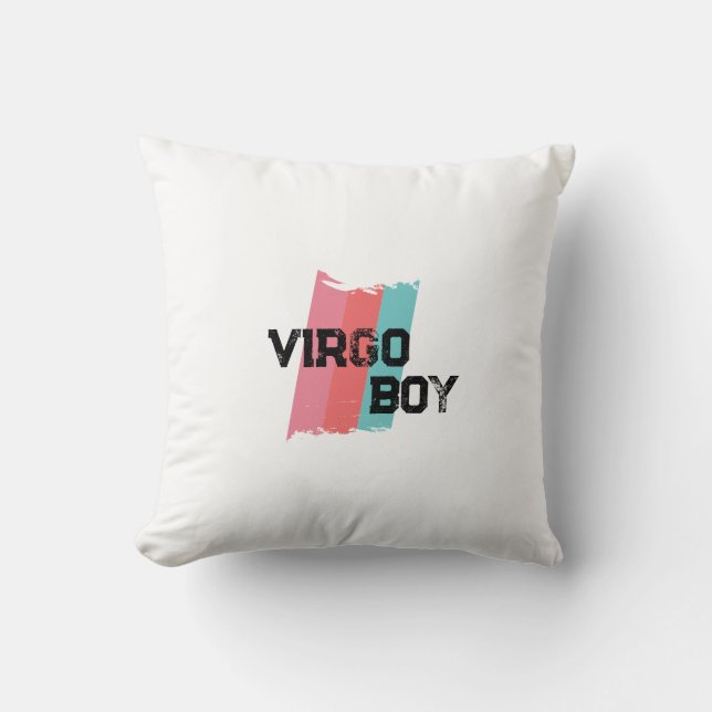 zodiac tshirt throw pillow (Front)