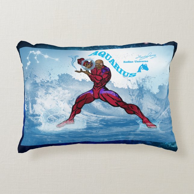 Zodiac Universe-Aquarius Accent Pillow (Front)
