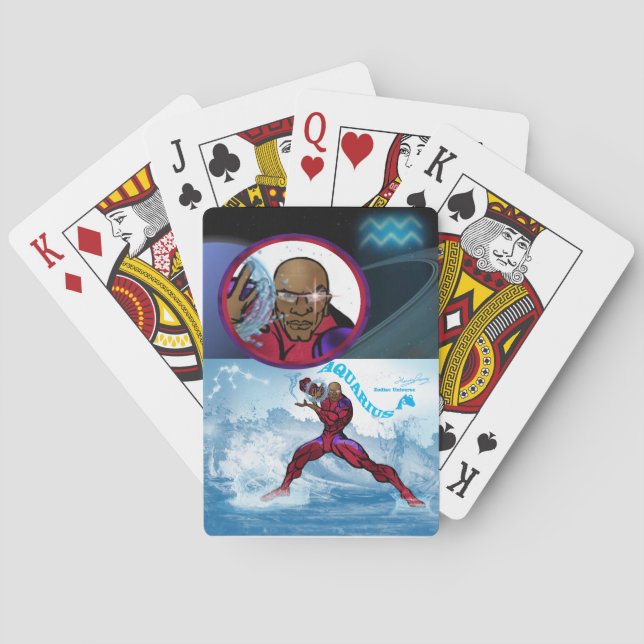 Zodiac Universe - Aquarius - Classic Playing Cards (Back)
