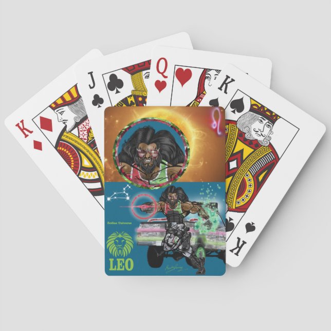 Zodiac Universe - Leo - Classic Playing Cards (Back)