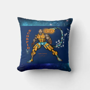 Zodiac Universe-Scorpio Throw Pillow