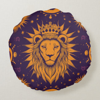Zodiac Vibes Leo - Coussin rond