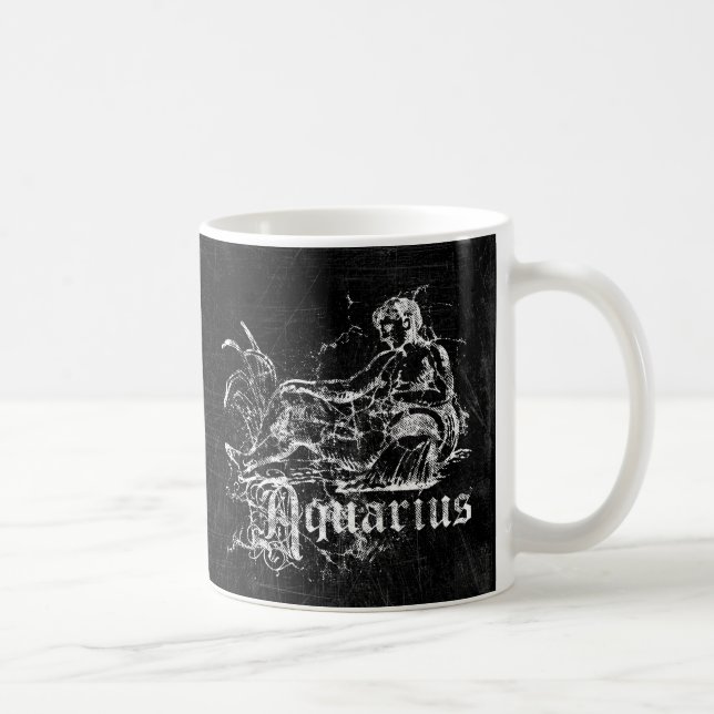 Zodiac Vintage Aquarius Coffee Mug (Right)
