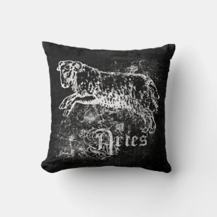 Zodiac Vintage Aries Throw Pillow
