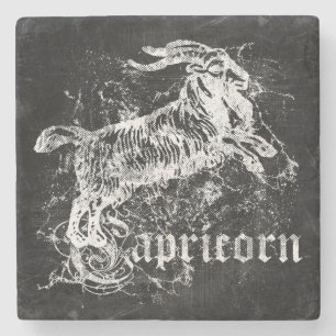 Zodiac Vintage Capricorn Stone Coaster