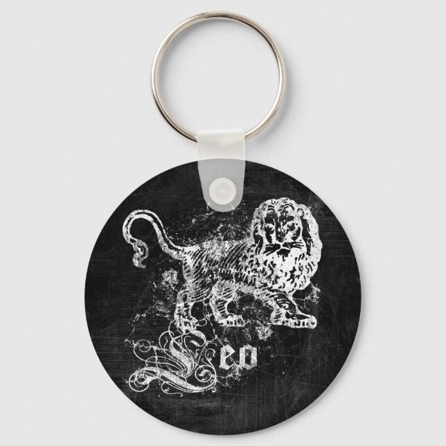Zodiac Vintage Leo Keychain (Front)