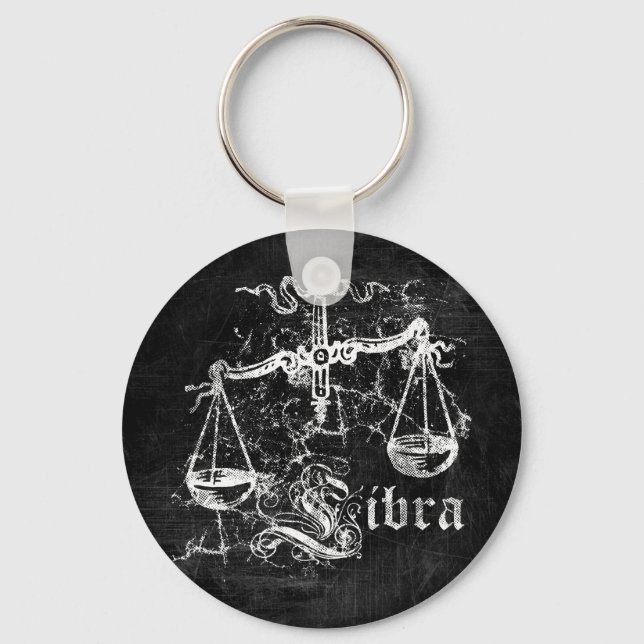 Zodiac Vintage Libra Keychain (Front)