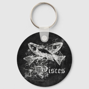 Zodiac Vintage Pisces Keychain