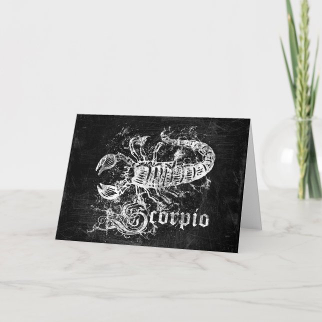 Zodiac Vintage Scorpio Card (Front)