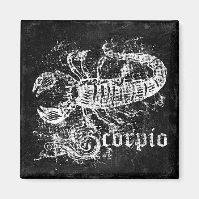 Zodiac Vintage Scorpio Magnet (Front)