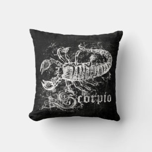 Zodiac Vintage Scorpio Throw Pillow