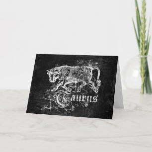 Zodiac Vintage Taurus Card