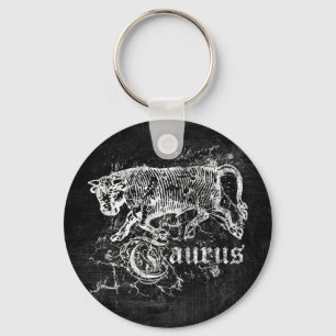 Zodiac Vintage Taurus Keychain