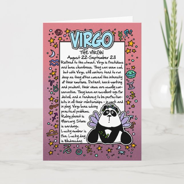 Zodiac - Virgo Fun Facts Card (Front)