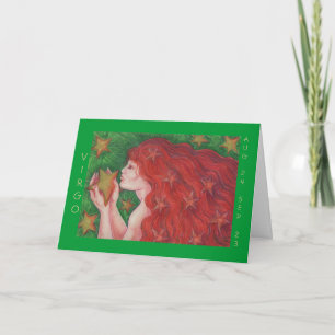 Zodiac Virgo 'Happy Birthday' greetings card