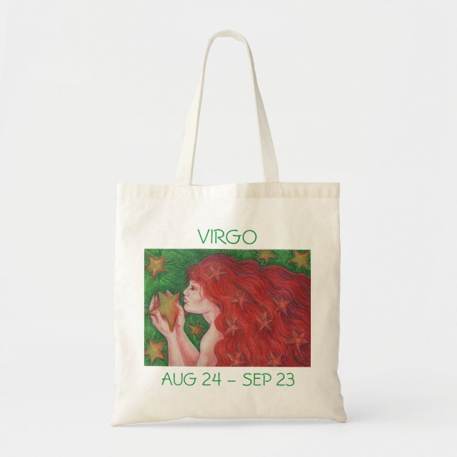 Zodiac Virgo tote bag text (Front)