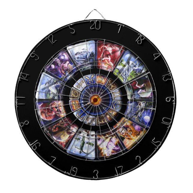 Zodiac Wheel Custom Game Dartboard (Front)