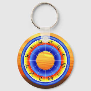 Zodiac Wheel Keychain
