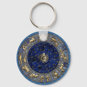 Zodiac Wheel Keychain