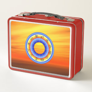Zodiac Wheel Metal Lunch Box