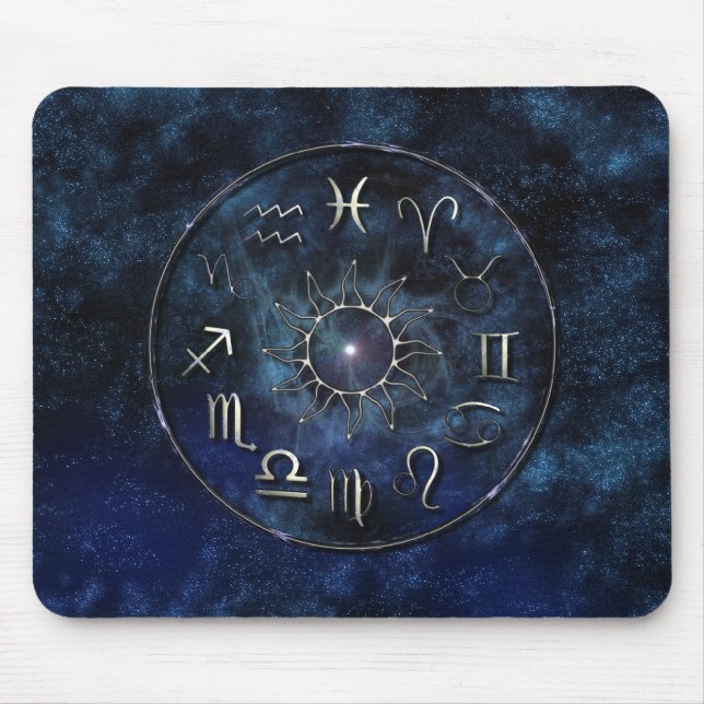 Zodiac with Starry background Mouse Pad (Front)