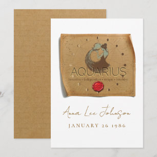 ZODIAQUE - Verseau - Carte de Bonne Anniversaire P