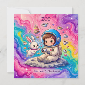 ZOE ~ Birthday Card ~ Astro Girl ~ Flat Card